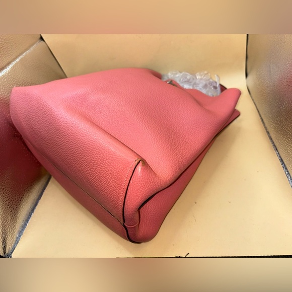 COACH Charlie  Bucket 55200 CONFETTI PINK/BRASS Salmon pink Barbie core - Picture 6 of 13